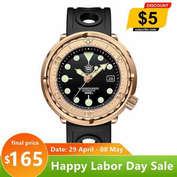 ★Welcome Deal★Steeldive SD1975S Bronze Tuna Diver Watch