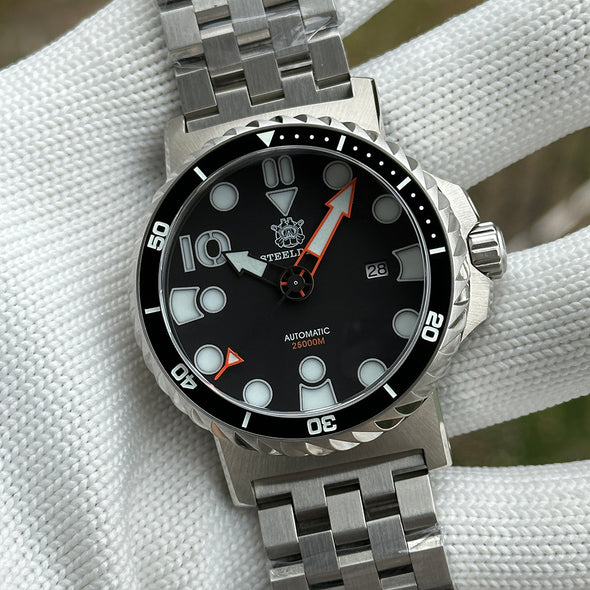 Steeldive SD1982 Big Size 46.5MM 25000M Diver Watch - with Calendar