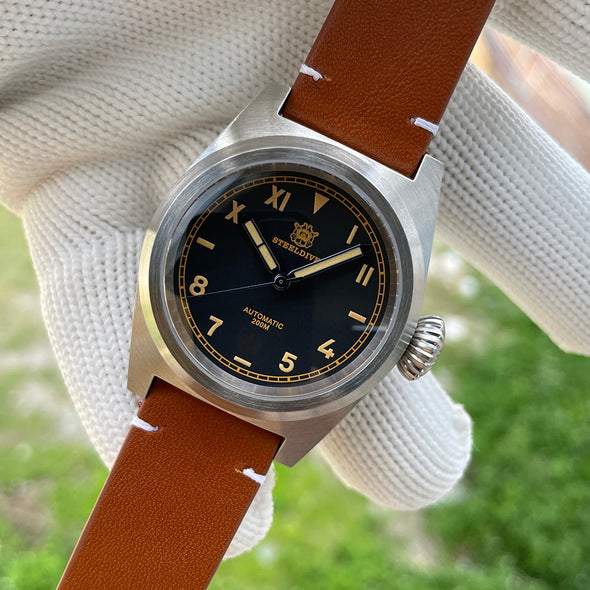 Steeldive SD1904 NH35 Vintage Military Pilot Watch