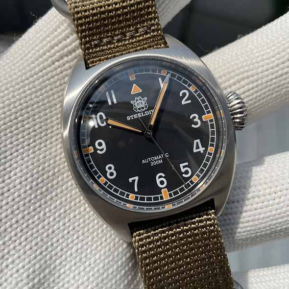 ★Welcome Deal★Steeldive SD1907P 40mm W10 Military Automatic Watch