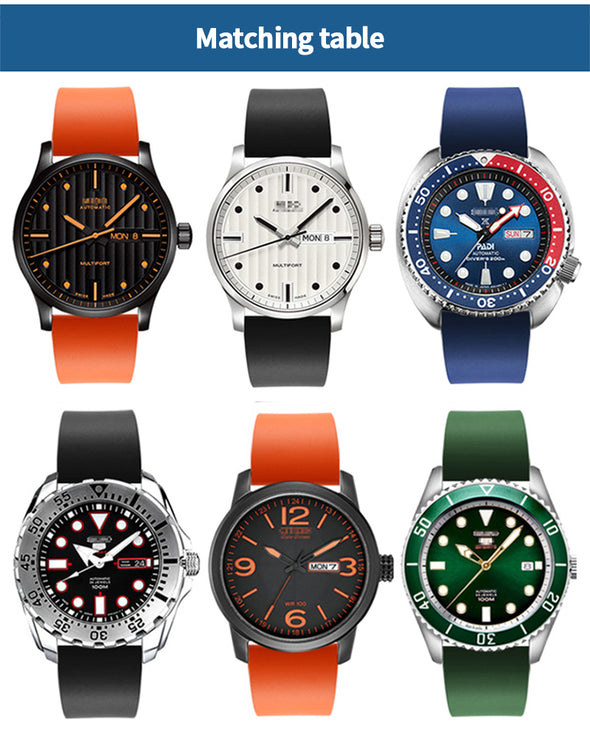 Genuine Fluorine Rubber Quick Release Watch Strap