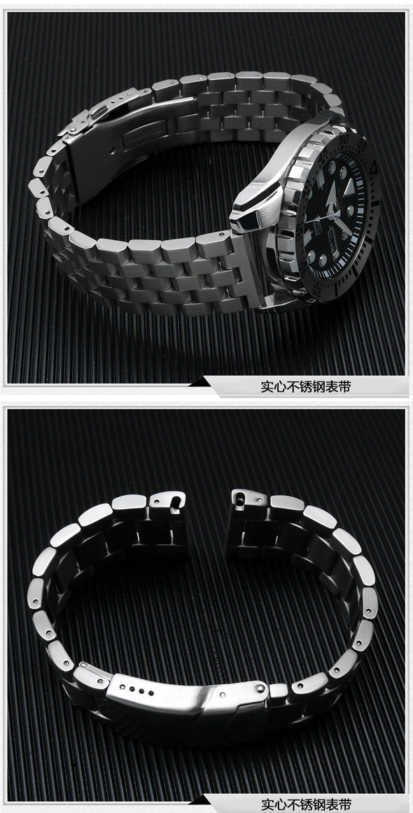 Solid Stainless Steel Watch Straps - Straight End