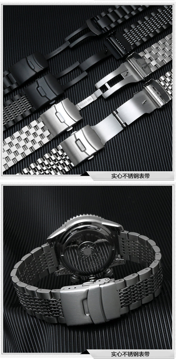 Solid Stainless Steel Watch Straps - Straight End