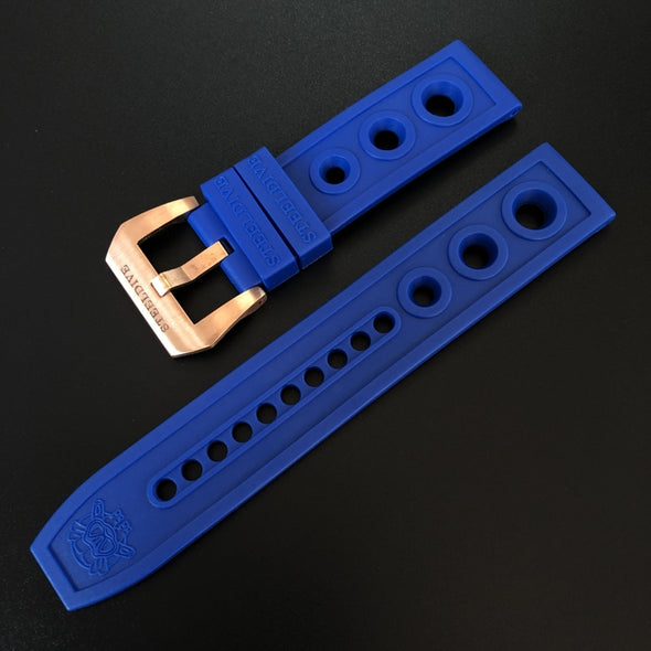 Steedive Rubber Watch Strap with Cusn8 Bronze Buckle