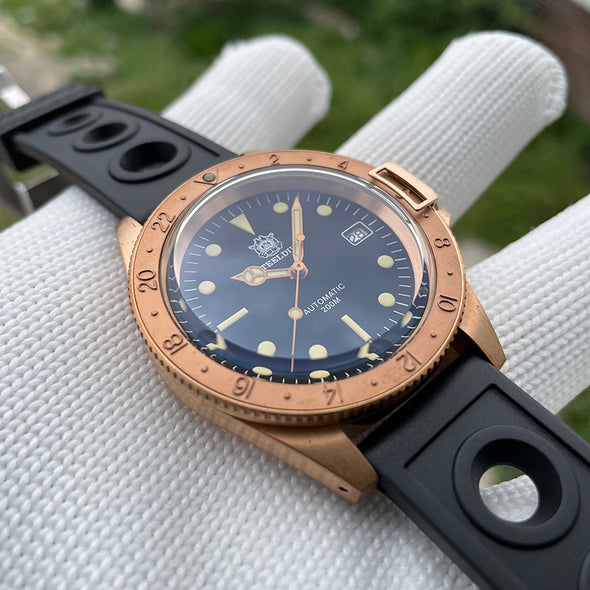 STEELDIVE SD1966S Top Hat Sapphire Bronze Watch V2