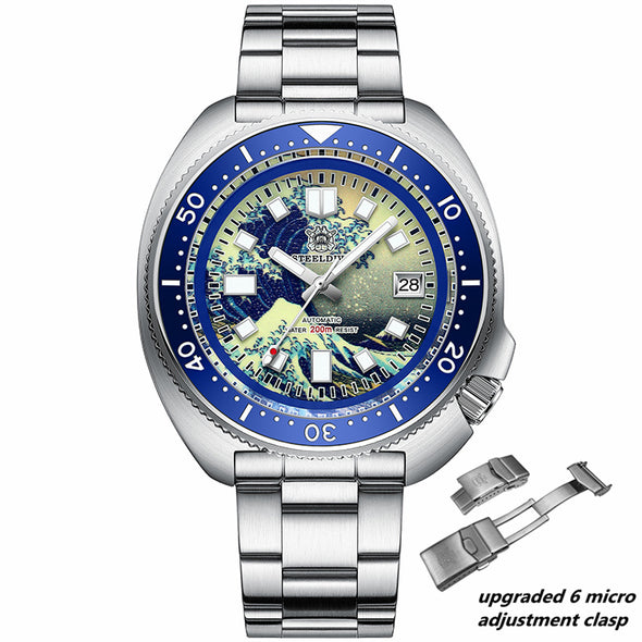 Steeldive SD1970 Great Wave Turtle Diver Watch