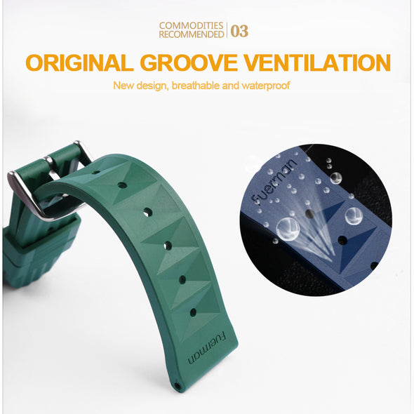 ★Special Offer★ High Quality Waffle Rubber Watch Band
